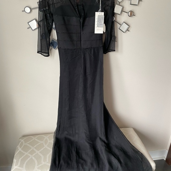 NWT 325$ Cameron Blake by Mon Cheri Sheer Bodice Beaded Dress - Picture 12 of 16